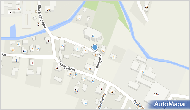 Stara Kiszewa, Kościelna, 3, mapa Stara Kiszewa