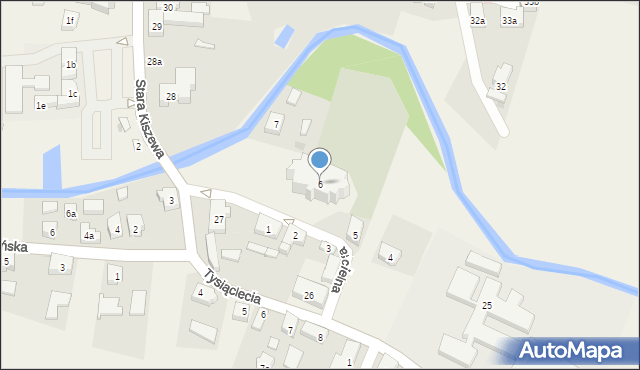 Stara Kiszewa, Kościelna, 6, mapa Stara Kiszewa