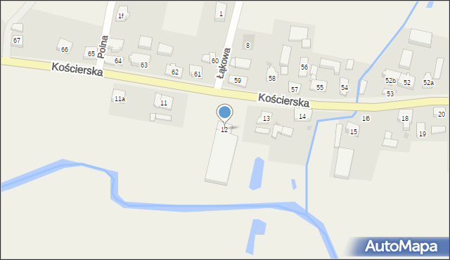 Stara Kiszewa, Kościerska, 12, mapa Stara Kiszewa