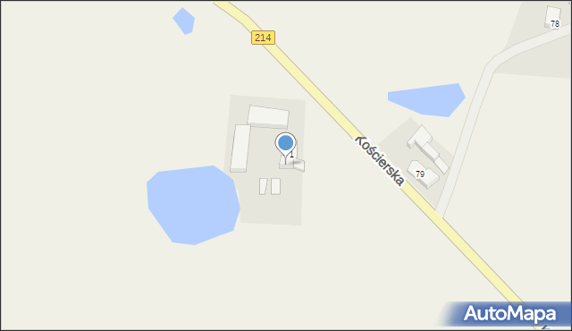 Stara Kiszewa, Kościerska, 1a, mapa Stara Kiszewa