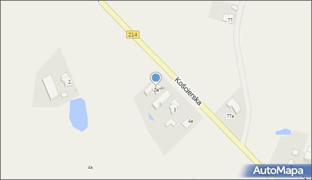 Stara Kiszewa, Kościerska, 2a, mapa Stara Kiszewa