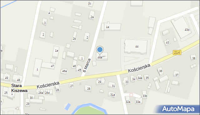 Stara Kiszewa, Kościerska, 44a, mapa Stara Kiszewa
