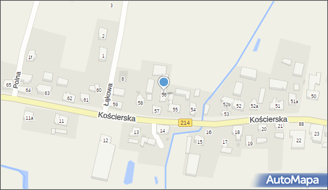 Stara Kiszewa, Kościerska, 56, mapa Stara Kiszewa