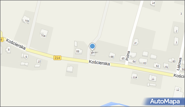 Stara Kiszewa, Kościerska, 67, mapa Stara Kiszewa