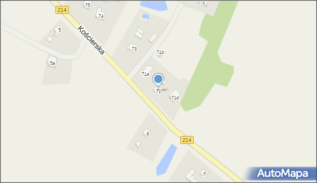 Stara Kiszewa, Kościerska, 71, mapa Stara Kiszewa