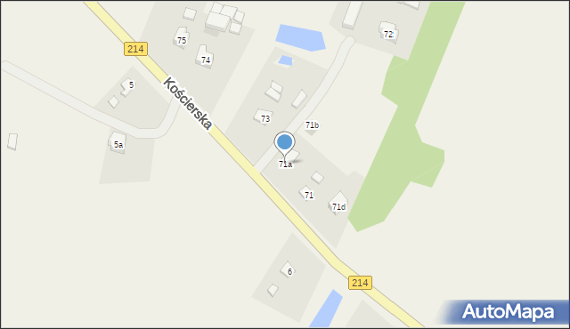Stara Kiszewa, Kościerska, 71a, mapa Stara Kiszewa