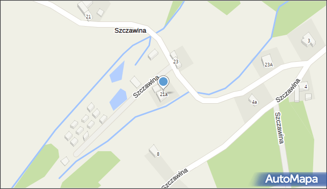 Stara Łomnica, Kolonia Szychów, 21a, mapa Stara Łomnica