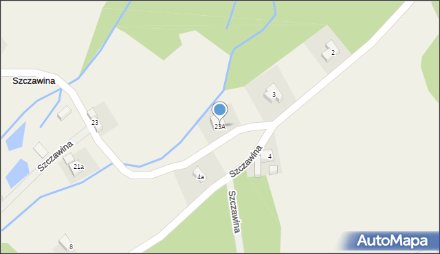 Stara Łomnica, Kolonia Szychów, 23A, mapa Stara Łomnica