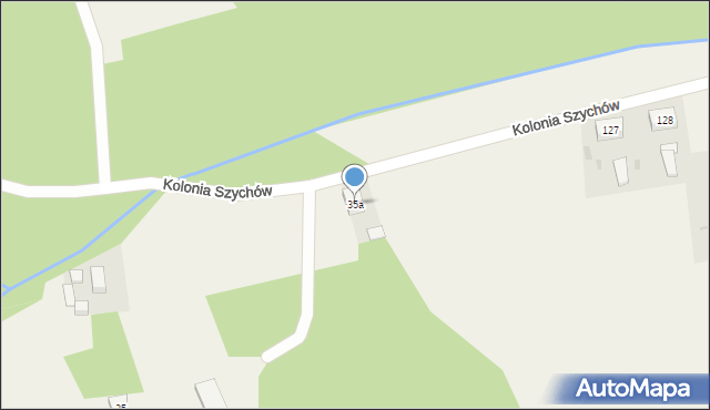 Stara Łomnica, Kolonia Szychów, 35a, mapa Stara Łomnica