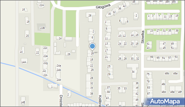 Stara Wieś, Kolibra, 14, mapa Stara Wieś