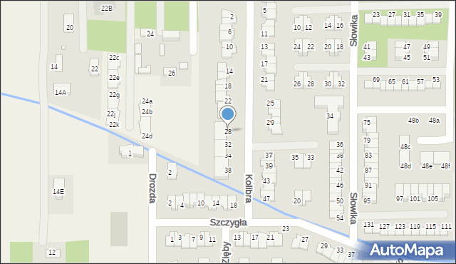 Stara Wieś, Kolibra, 28, mapa Stara Wieś