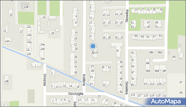 Stara Wieś, Kolibra, 29, mapa Stara Wieś