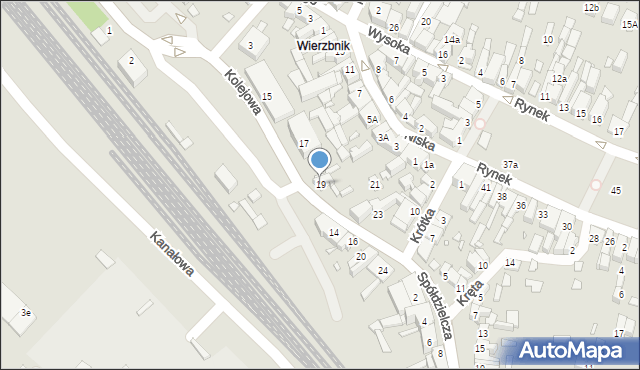 Starachowice, Kolejowa, 19, mapa Starachowic