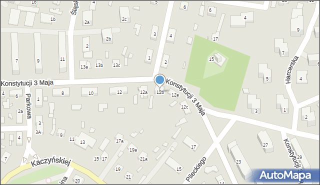 Starachowice, Konstytucji 3 Maja, 12b, mapa Starachowic