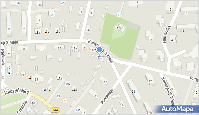 Starachowice, Konstytucji 3 Maja, 12c, mapa Starachowic