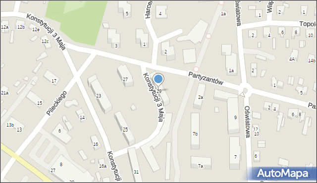 Starachowice, Konstytucji 3 Maja, 29, mapa Starachowic