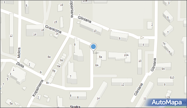 Starachowice, Kopalniana, 1a, mapa Starachowic