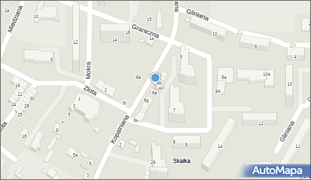 Starachowice, Kopalniana, 6b, mapa Starachowic