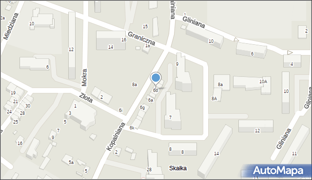 Starachowice, Kopalniana, 6d, mapa Starachowic