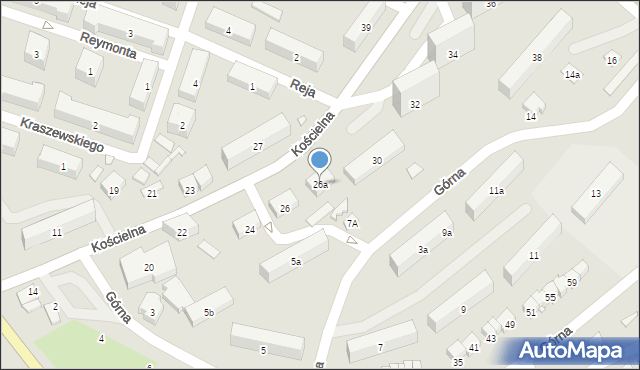 Starachowice, Kościelna, 26a, mapa Starachowic