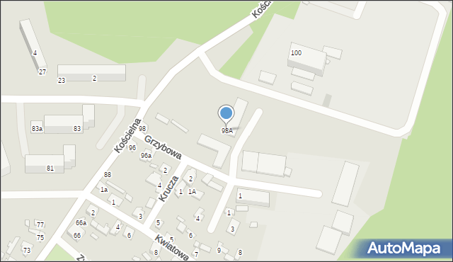 Starachowice, Kościelna, 98A, mapa Starachowic