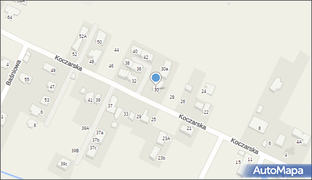 Stare Babice, Koczarska, 30, mapa Stare Babice