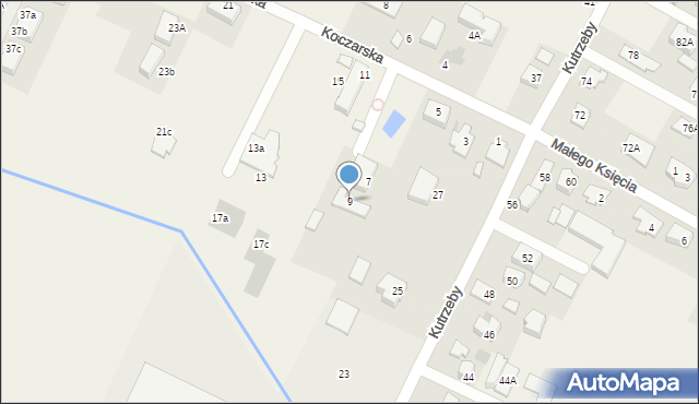 Stare Babice, Koczarska, 9, mapa Stare Babice