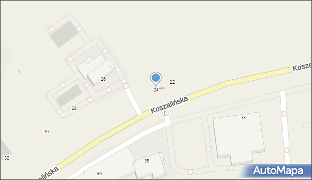 Stare Bielice, Koszalińska, 24, mapa Stare Bielice