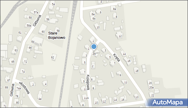 Stare Bojanowo, Kolejowa, 2A, mapa Stare Bojanowo