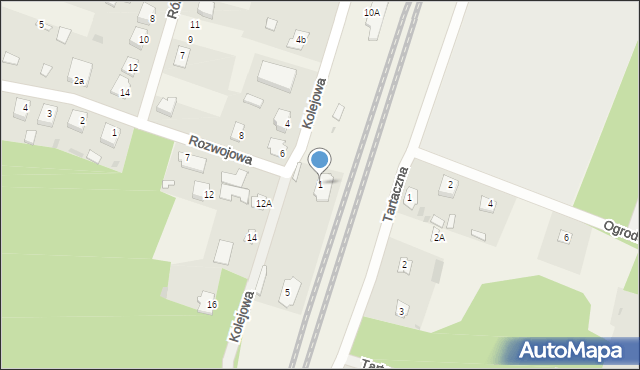 Stare Bosewo, Kolejowa, 1, mapa Stare Bosewo