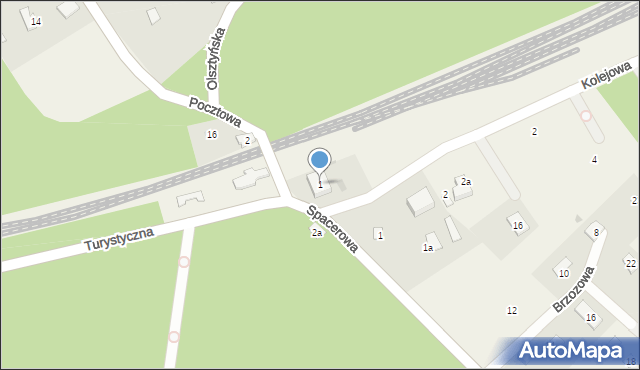 Stare Jabłonki, Kolejowa, 1, mapa Stare Jabłonki