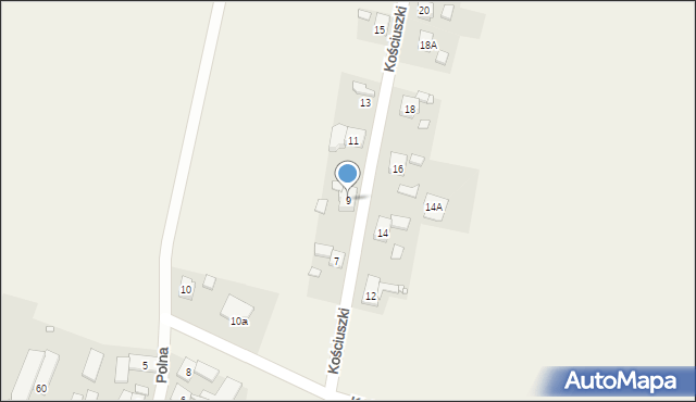 Stare Kotkowice, Kościuszki Tadeusza, gen., 9, mapa Stare Kotkowice