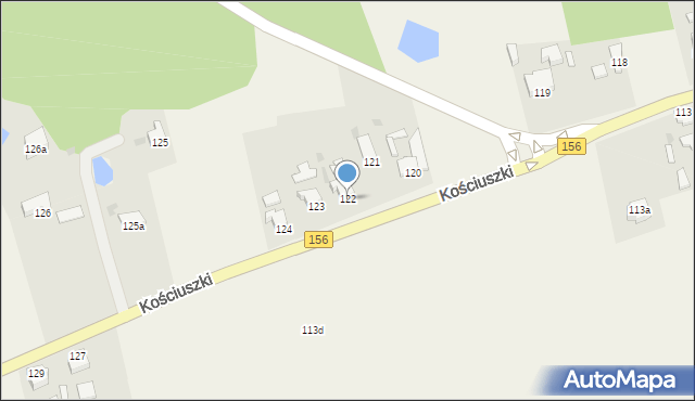 Stare Kurowo, Kościuszki Tadeusza, gen., 122, mapa Stare Kurowo