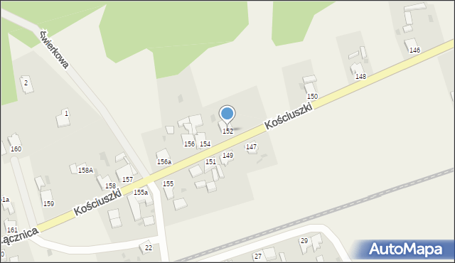 Stare Kurowo, Kościuszki Tadeusza, gen., 152, mapa Stare Kurowo