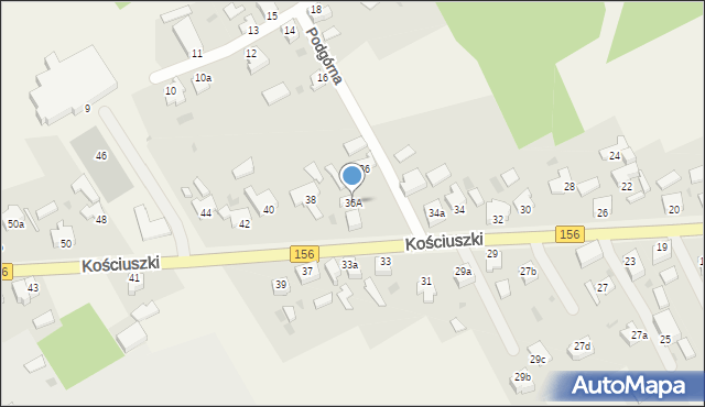 Stare Kurowo, Kościuszki Tadeusza, gen., 36A, mapa Stare Kurowo