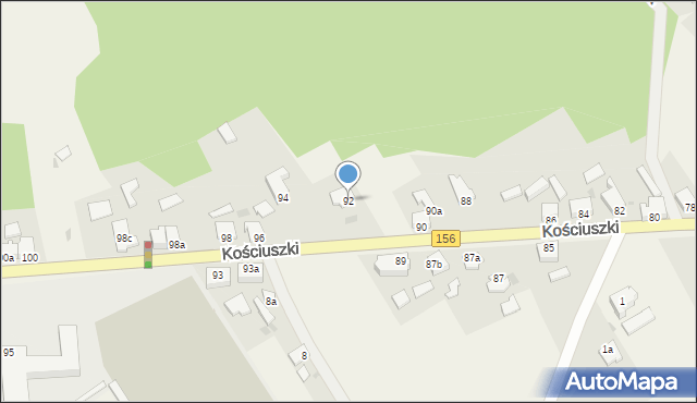 Stare Kurowo, Kościuszki Tadeusza, gen., 92, mapa Stare Kurowo