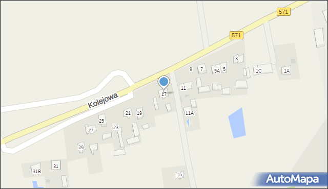 Stare Pieścirogi, Kolejowa, 17, mapa Stare Pieścirogi