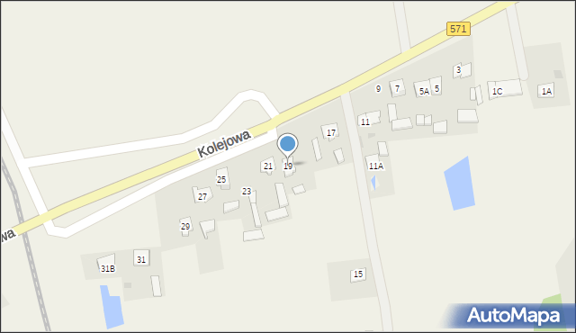 Stare Pieścirogi, Kolejowa, 19, mapa Stare Pieścirogi