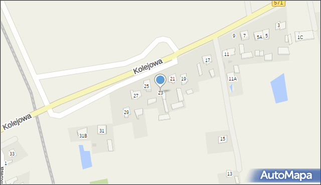 Stare Pieścirogi, Kolejowa, 23, mapa Stare Pieścirogi