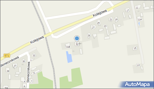 Stare Pieścirogi, Kolejowa, 31, mapa Stare Pieścirogi