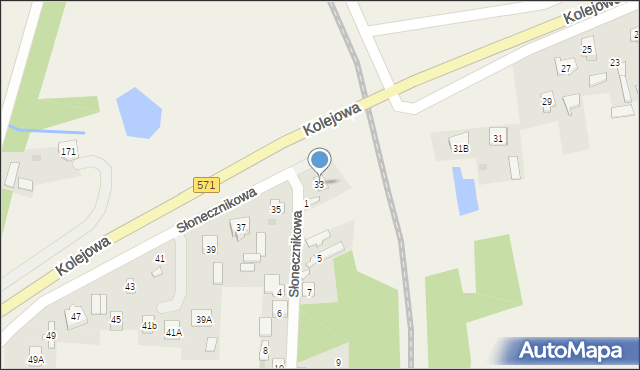 Stare Pieścirogi, Kolejowa, 33, mapa Stare Pieścirogi