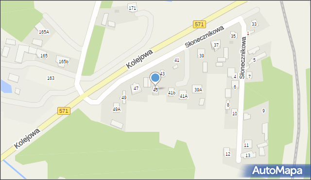 Stare Pieścirogi, Kolejowa, 45, mapa Stare Pieścirogi