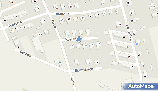 Stare Pole, Kościuszki Tadeusza, gen., 4, mapa Stare Pole