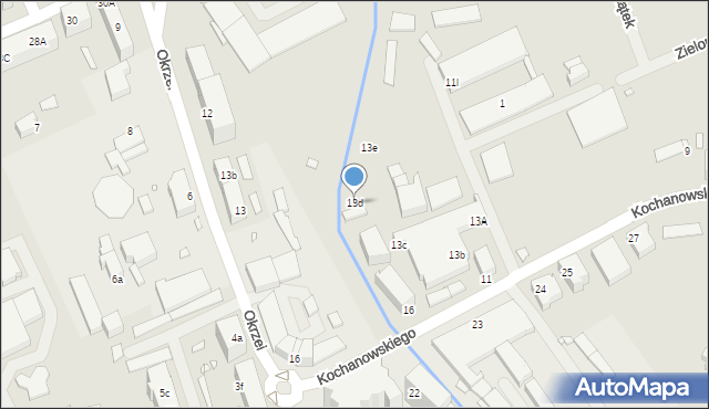 Stargard, Kochanowskiego Jana, 13d, mapa Stargard
