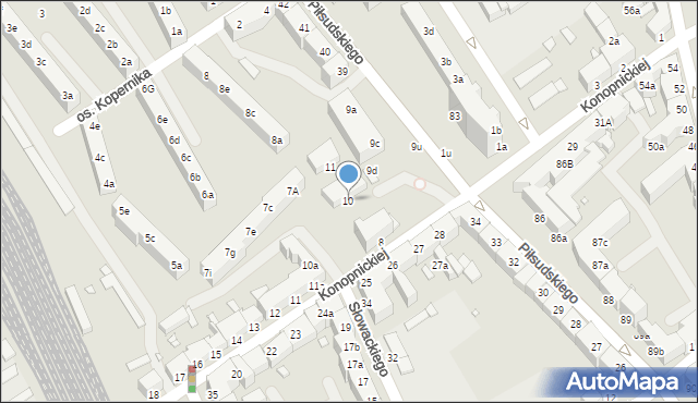 Stargard, Konopnickiej Marii, 10, mapa Stargard