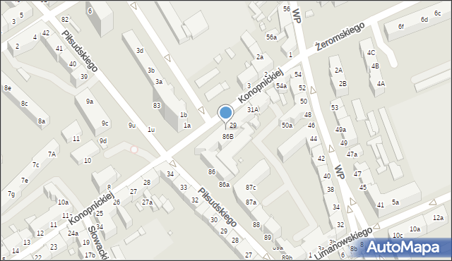 Stargard, Konopnickiej Marii, 29a, mapa Stargard