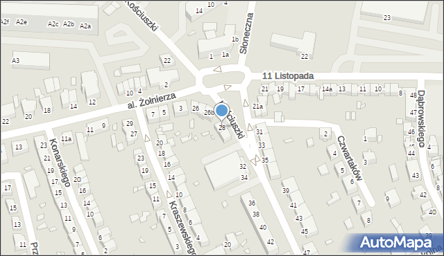 Stargard, Kościuszki Tadeusza, gen., 28, mapa Stargard