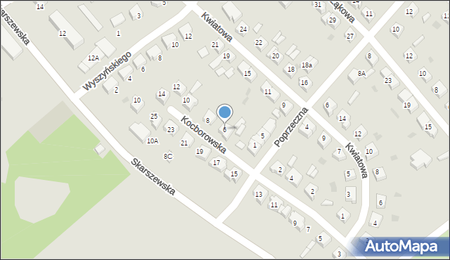 Starogard Gdański, Kocborowska, 6, mapa Starogard Gdański