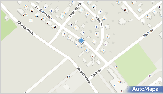 Starogard Gdański, Kocborowska, 7, mapa Starogard Gdański