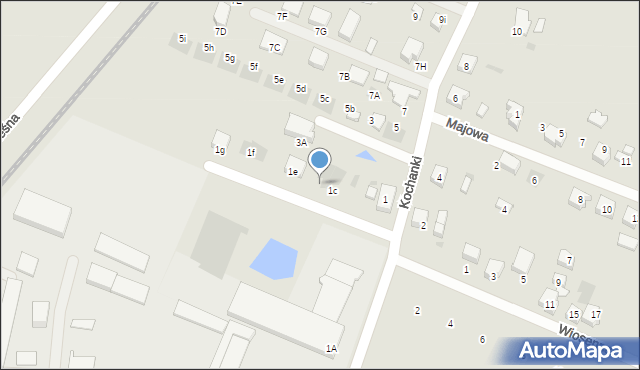 Starogard Gdański, Kochanki, 1d, mapa Starogard Gdański